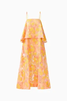 Elysia Tiered Gown in Orange Floral for rent on The Volte - image 6