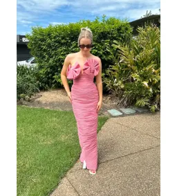 Rachel Gilbert Jensen Gown Pink Size 3/AU 12 for rent on The Volte - image 2