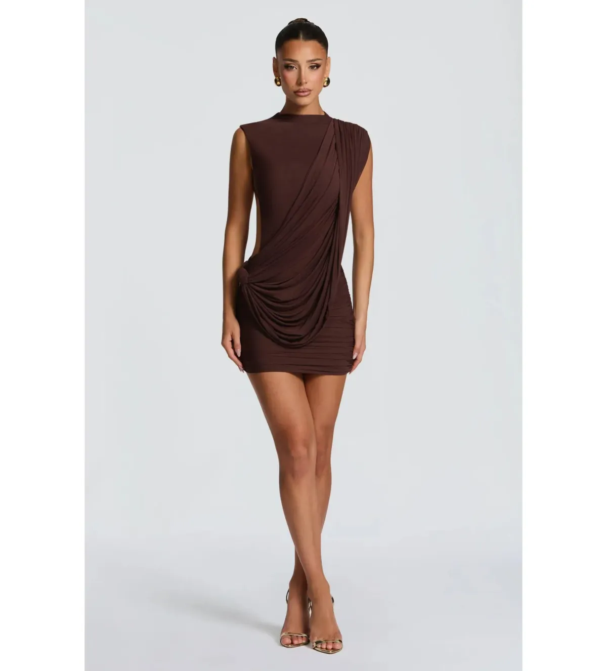 Baby Boo Mireya Mini Dress Plum Brown Size XS / AU 6 - Image 1