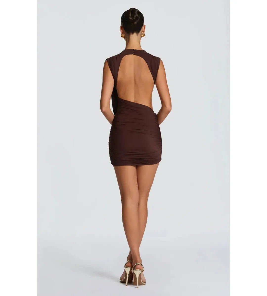 Baby Boo Mireya Mini Dress Plum Brown Size XS / AU 6 for rent on The Volte - main image