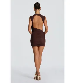 Baby Boo Mireya Mini Dress Plum Brown Size XS / AU 6 for rent on The Volte - image 3