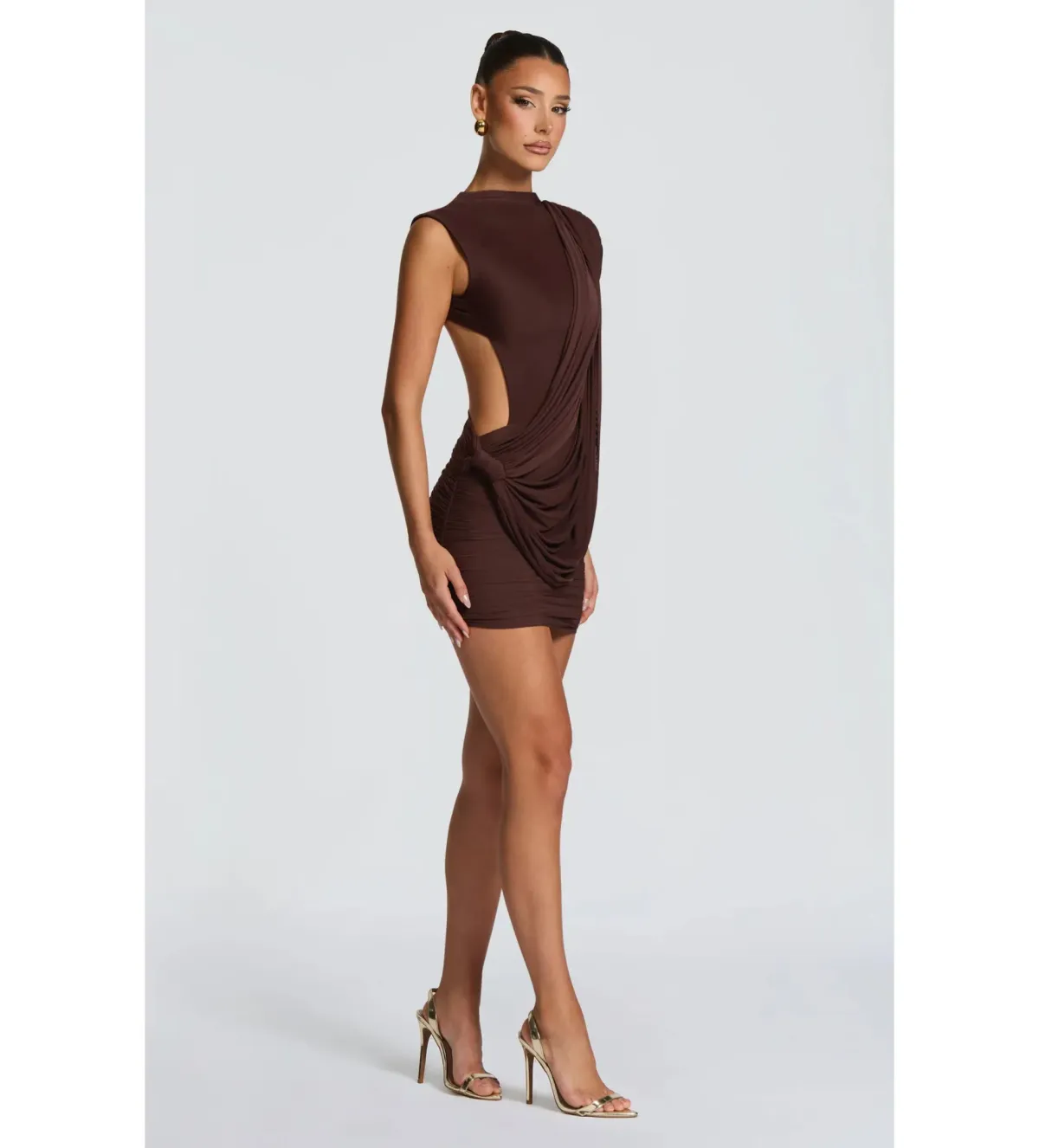 Baby Boo Mireya Mini Dress Plum Brown Size XS / AU 6 - Image 4