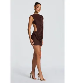 Baby Boo Mireya Mini Dress Plum Brown Size XS / AU 6 for rent on The Volte - image 4
