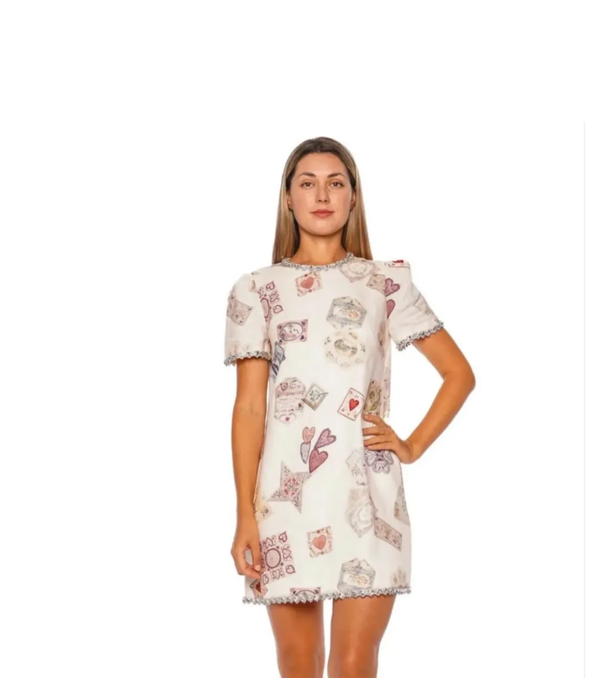 Zimmermann Hypnotic Jewelled Shift Mini Dress Print Size 10 - Image 2