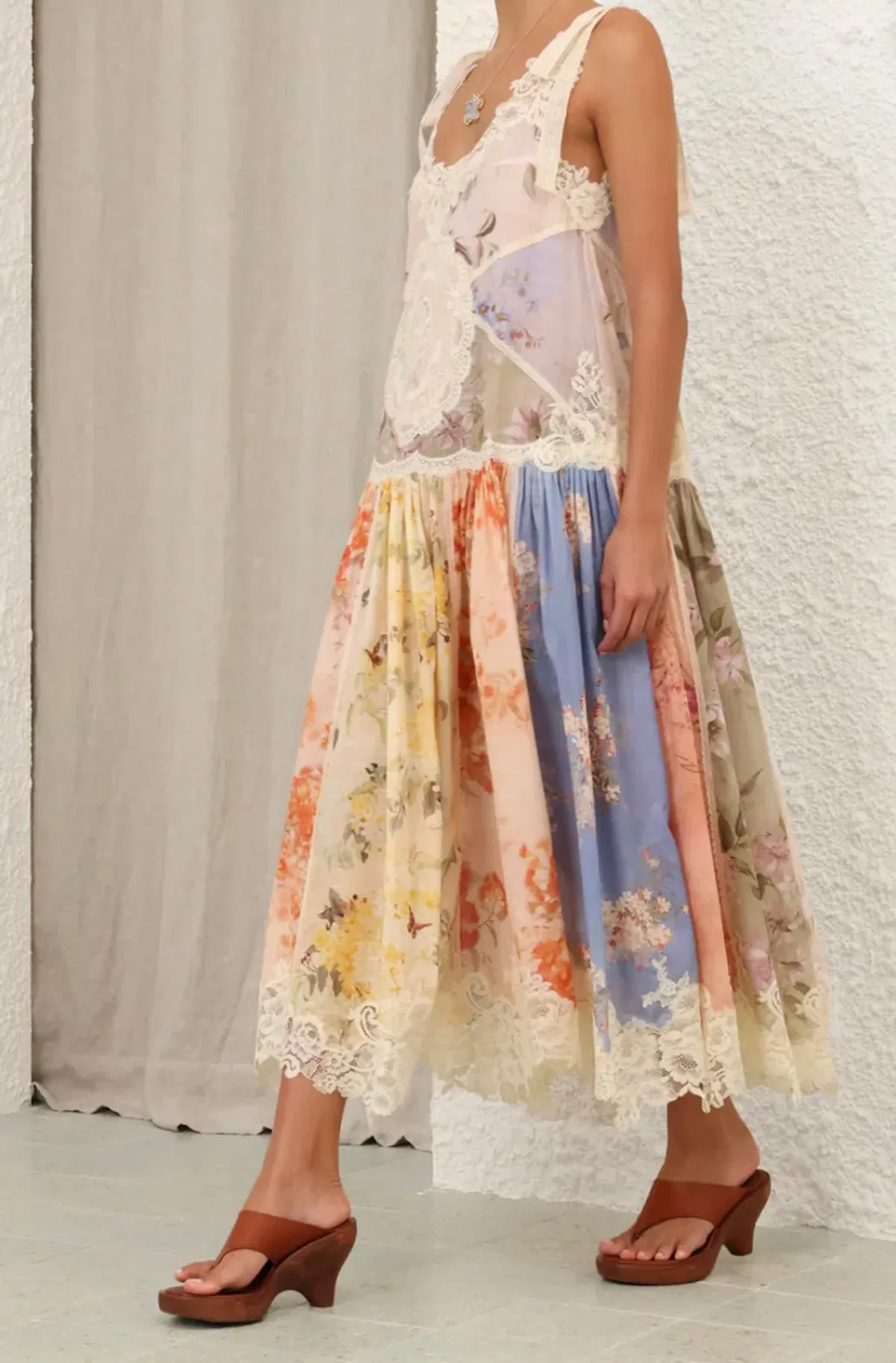 Zimmermann Cascading Lace Midi Dress - Image 3