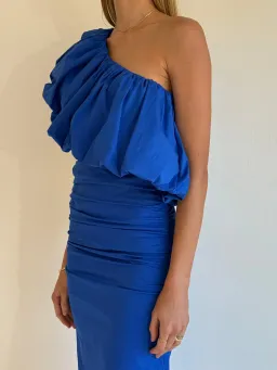 By Nicola Maya Maxi Dress Gown In Cobalt | Size AU 6 for rent on The Volte - image 2