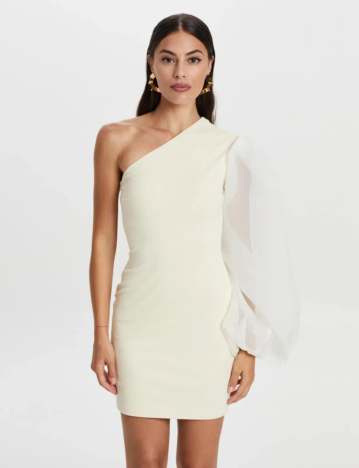 Solace London Iona Mini Dress Ivory Size S - Image 1