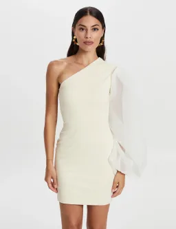 Solace London Iona Mini Dress Ivory Size S for rent on The Volte - image 1