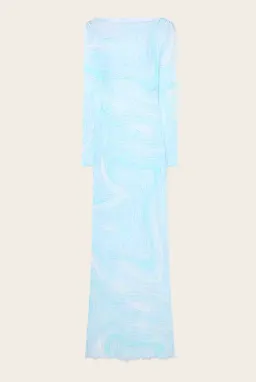 Pucci Marmo Print Tulle Long Dress Size 6 for rent on The Volte - image 8