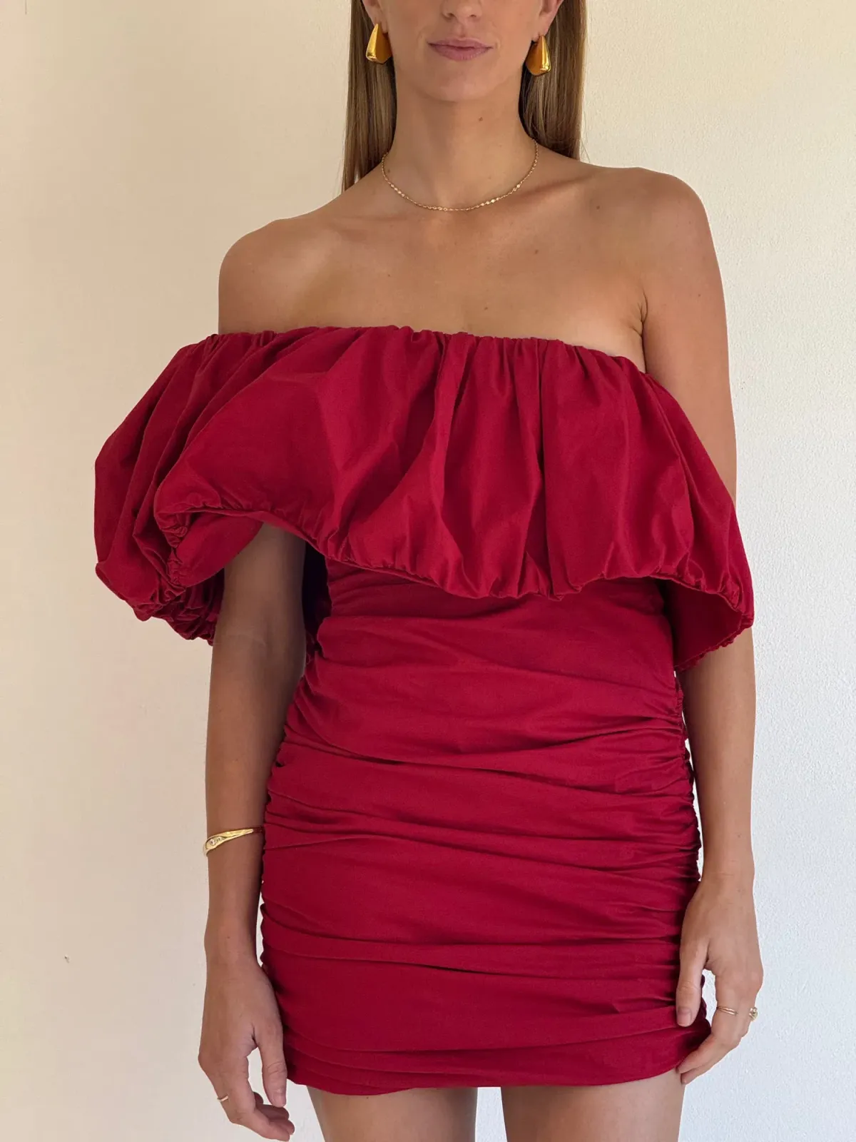 By Nicola Maya Mini Dress in Rouge Size AU 6 - Image 2