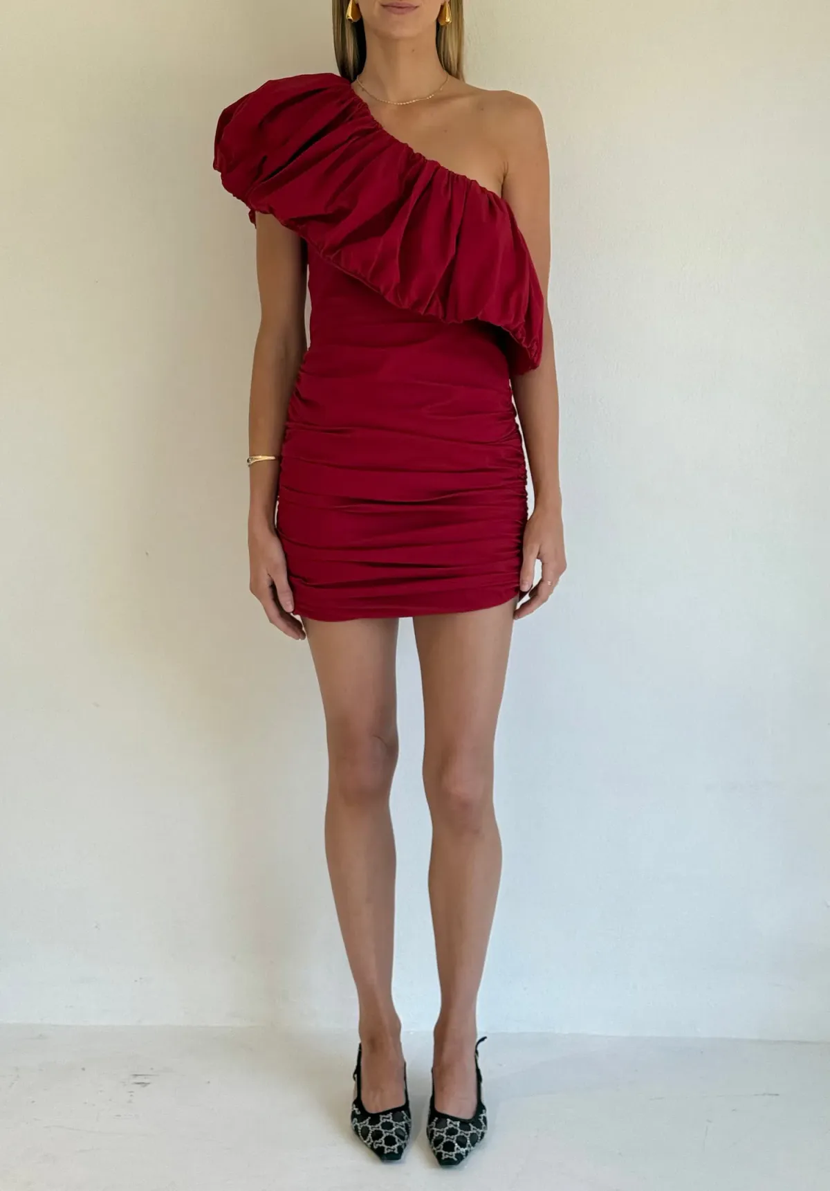 By Nicola Maya Mini Dress in Rouge Size AU 6 - Image 1