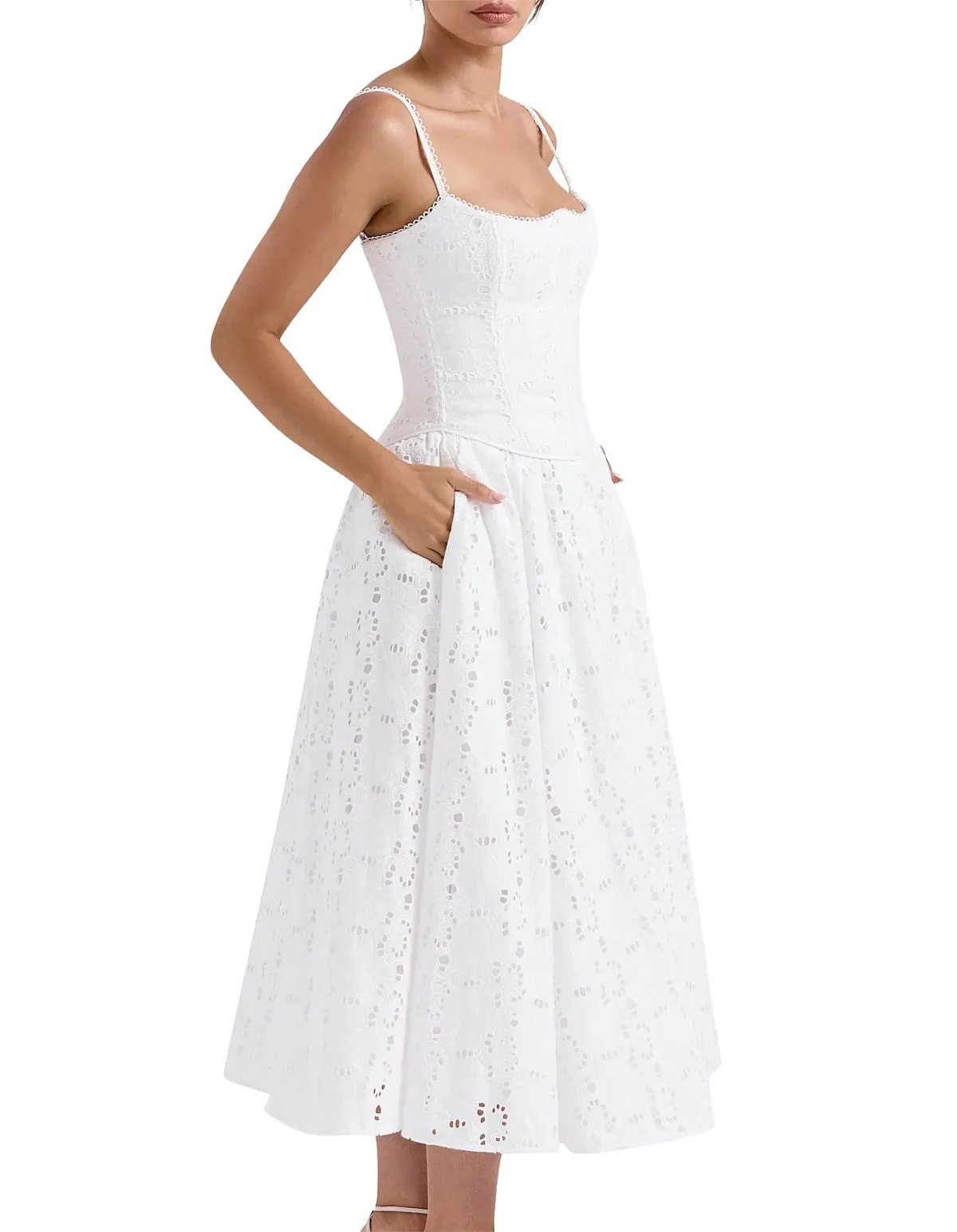 House of CB Francine Midi Skirt XL Cloud Dancer - Image 2