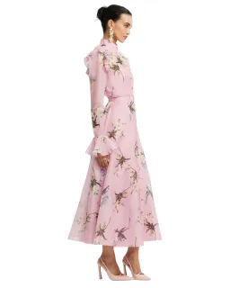 Leo Lin Katrina Butterfly Sleeve Midi Dress Size 12 for rent on The Volte - image 4