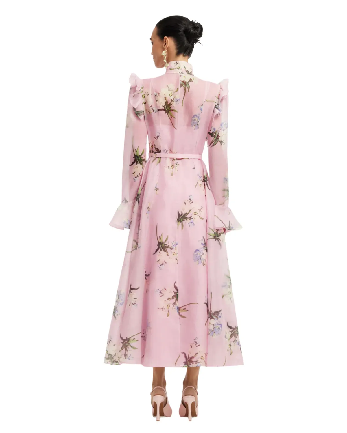 Leo Lin Katrina Butterfly Sleeve Midi Dress Size 12 - Image 3