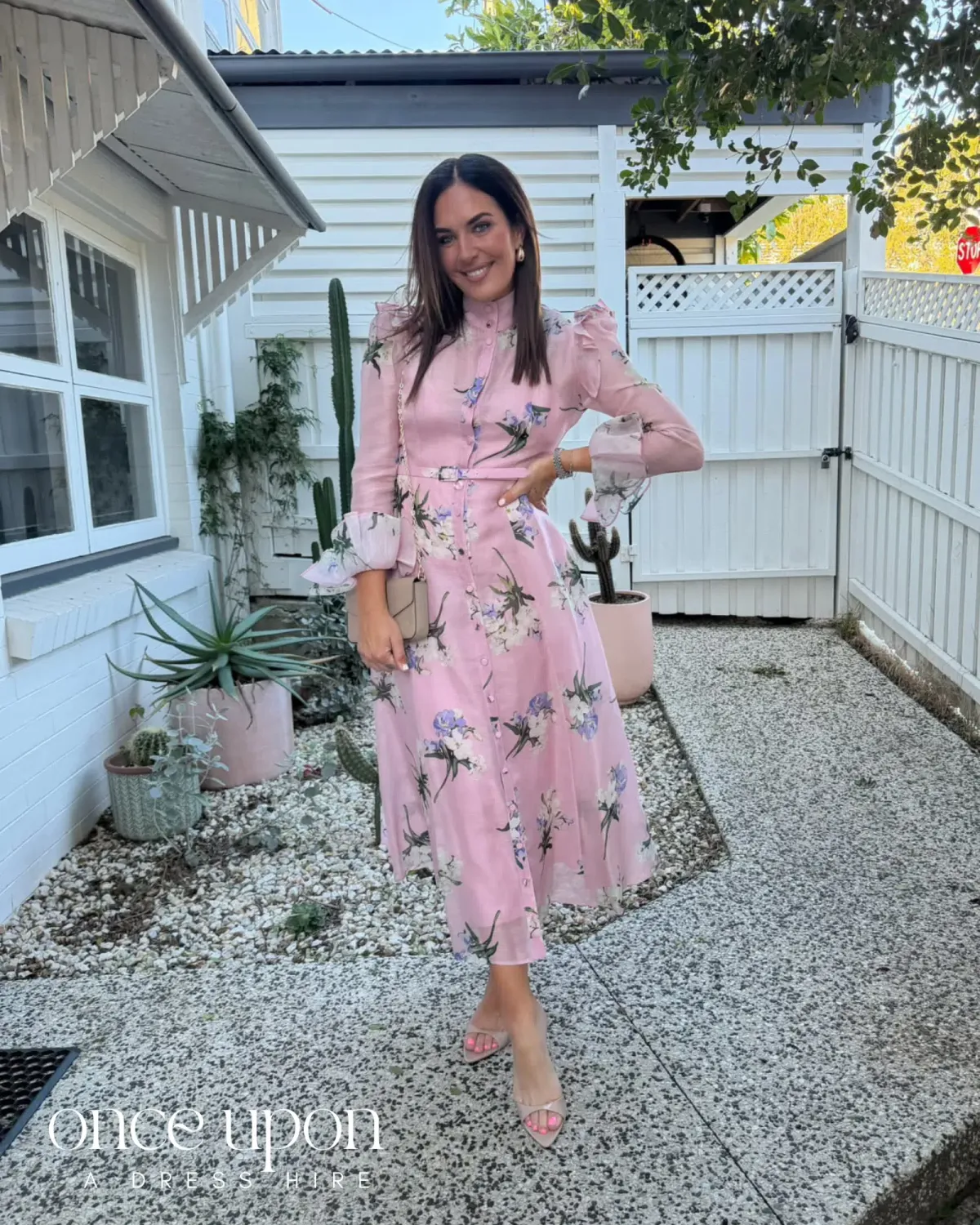 Leo Lin Katrina Butterfly Sleeve Midi Dress Size 12 - Image 7