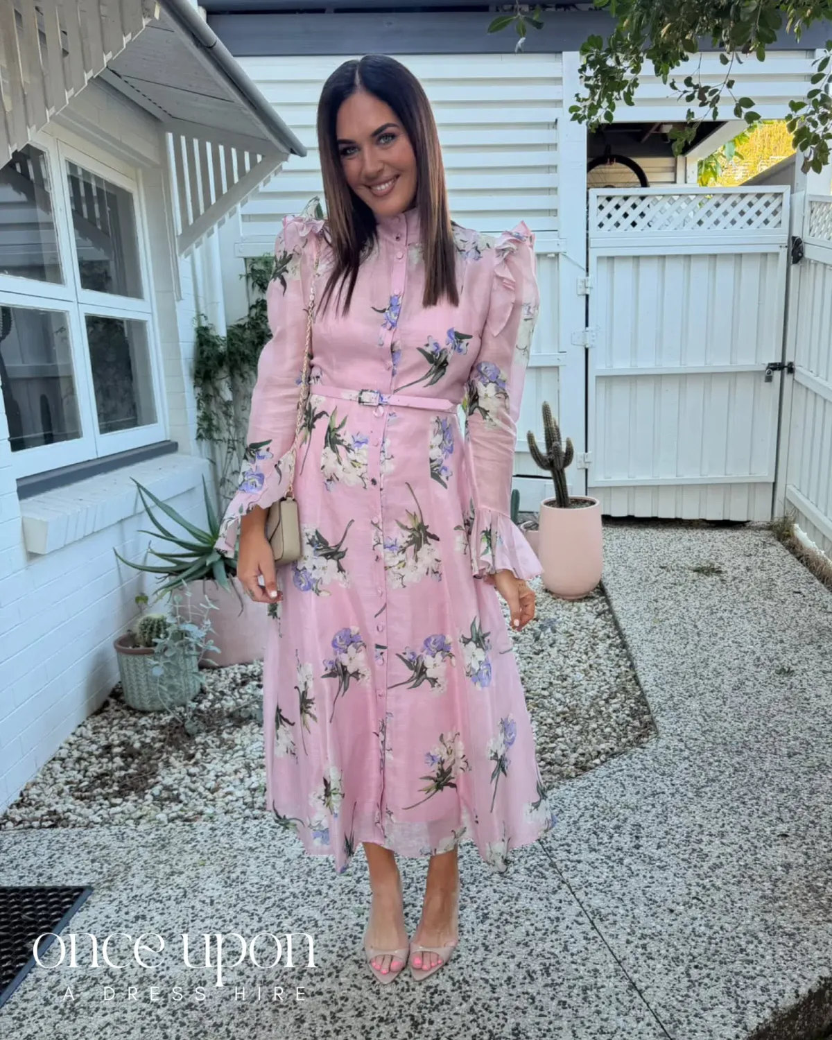 Leo Lin Katrina Butterfly Sleeve Midi Dress Size 12 - Image 1