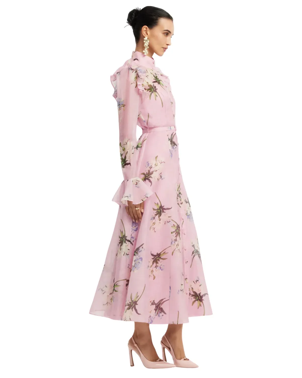 Leo Lin Katrina Butterfly Sleeve Midi Dress Size 14 - Image 4