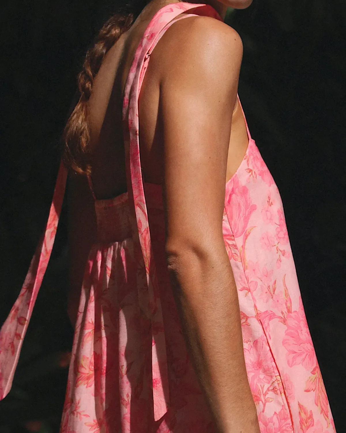 Morton Mac Camilla Maxi Dress Blush Rose Size M - Image 4