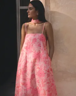 Morton Mac Camilla Maxi Dress Blush Rose Size M for rent on The Volte - image 3