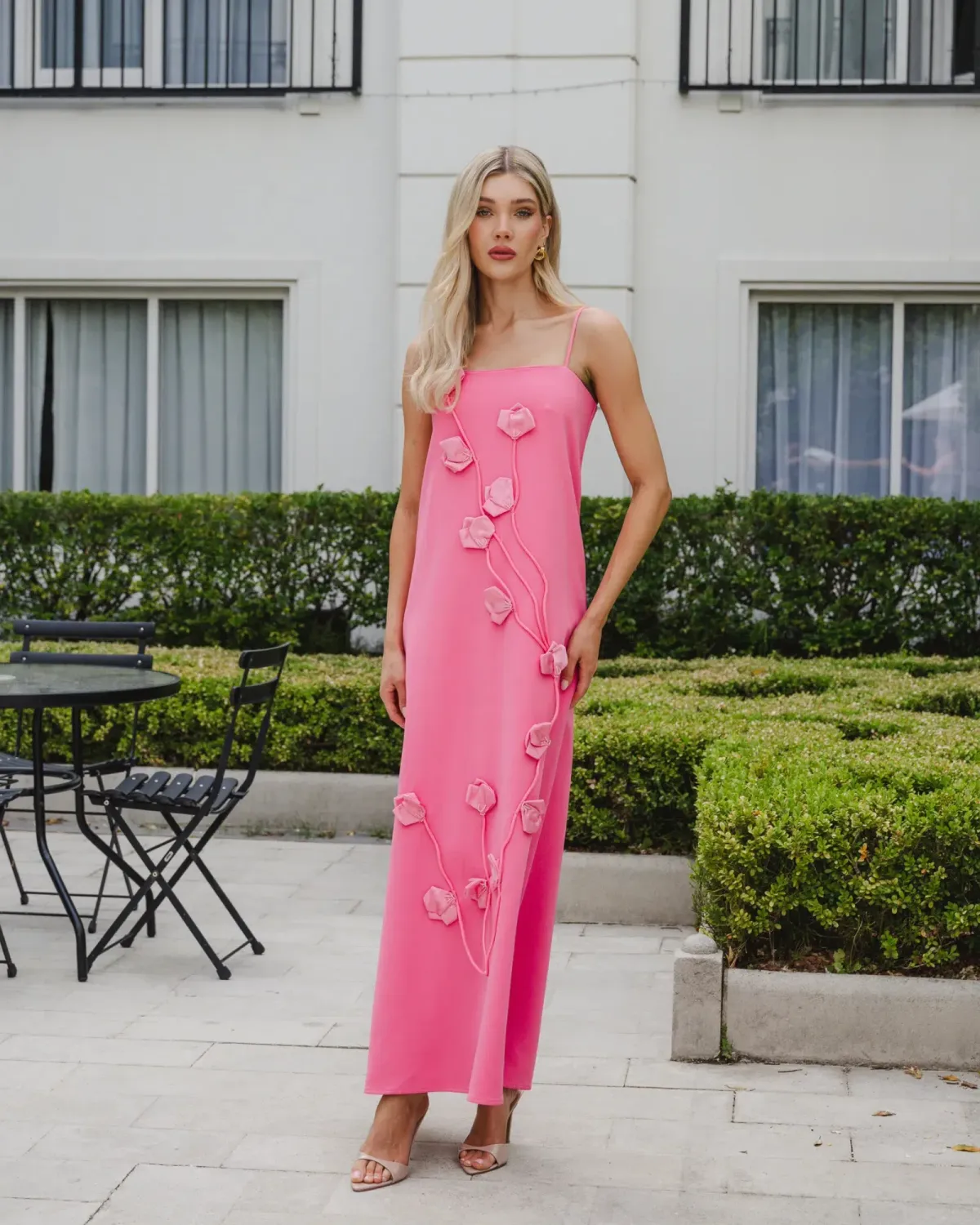 Elliatt Nolana Floral Applique Gown Pink Size L - Image 1