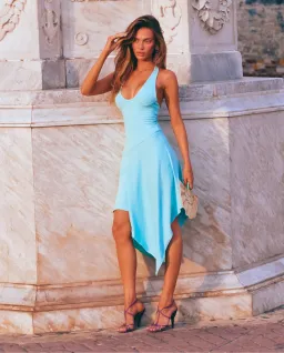 I Am Delilah Lana Midi Dress in Aquamarine Size S / AU 8 for rent on The Volte - image 1