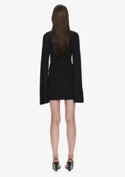 Christopher Esber Salacia Ruched Long Sleeve Mini Dress Black Size 6 for rent on The Volte - image 2