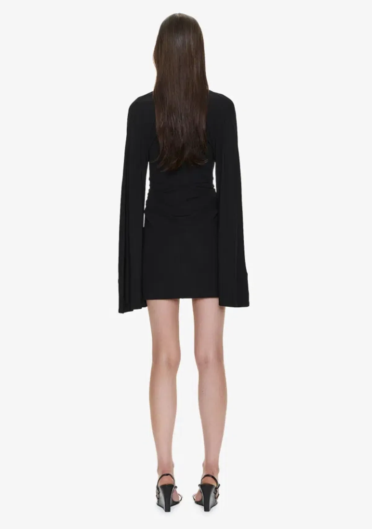 Christopher Esber Salacia Ruched Long Sleeve Mini Dress Black Size 8 - Image 2