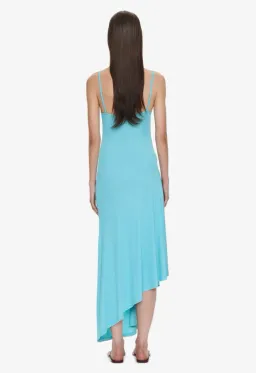 Christopher Esber Paisley Lace Rib Cami Dress mineral turqoise husk brown Size 8 for rent on The Volte - image 2