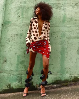 Rat & Boa NILAH SHIRT DRESS ANIMAL Size M for rent on The Volte - image 1