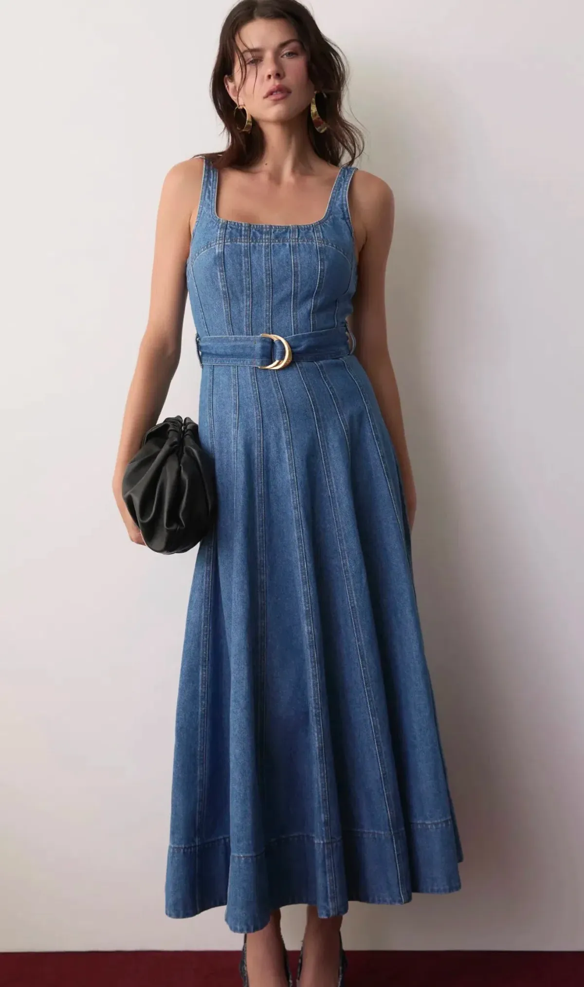 Aje Rainer Denim Midi Dress size 8 - Image 1
