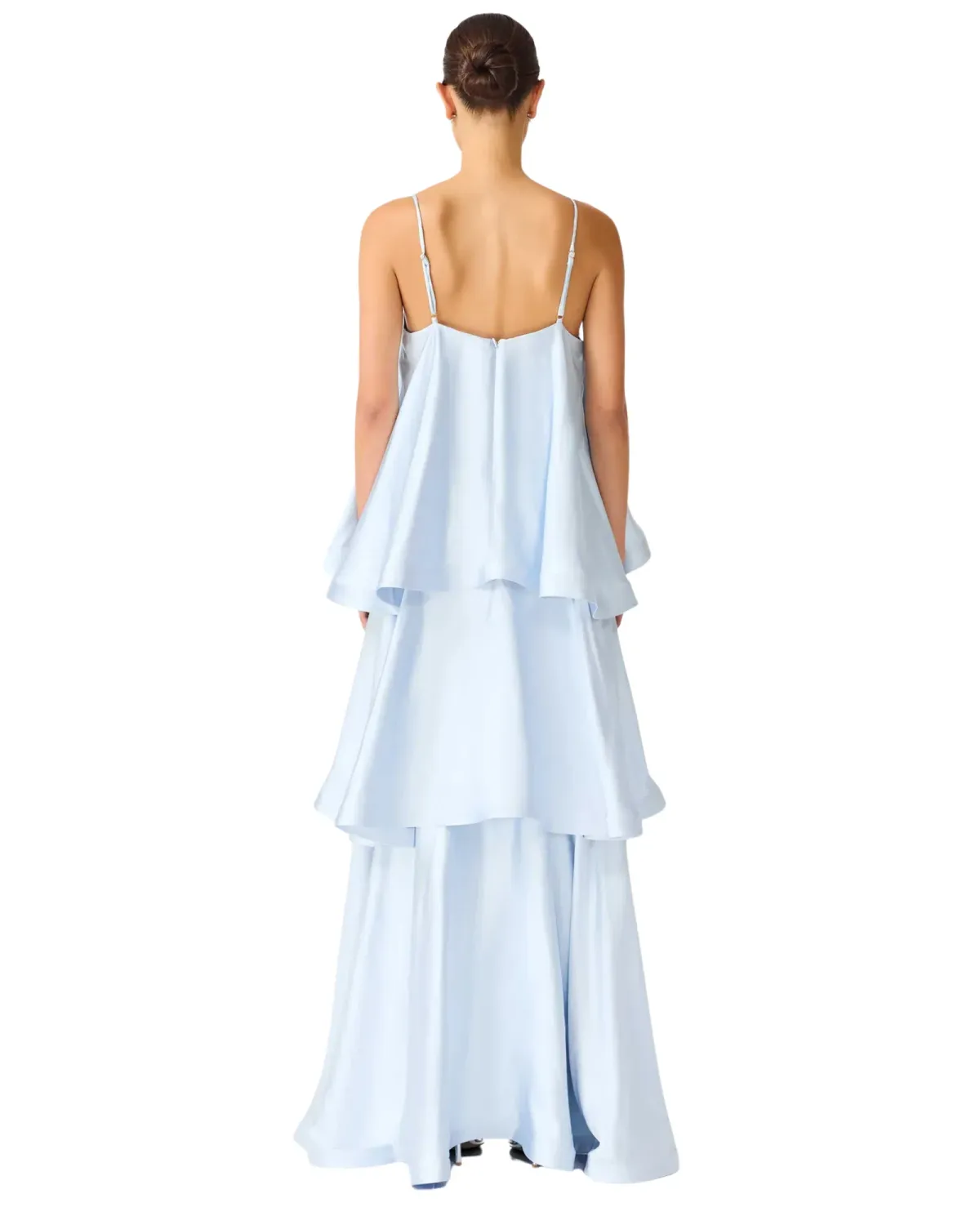 Elliatt Tilly Tiered Maxi Dress Pale Blue Size L - Image 2