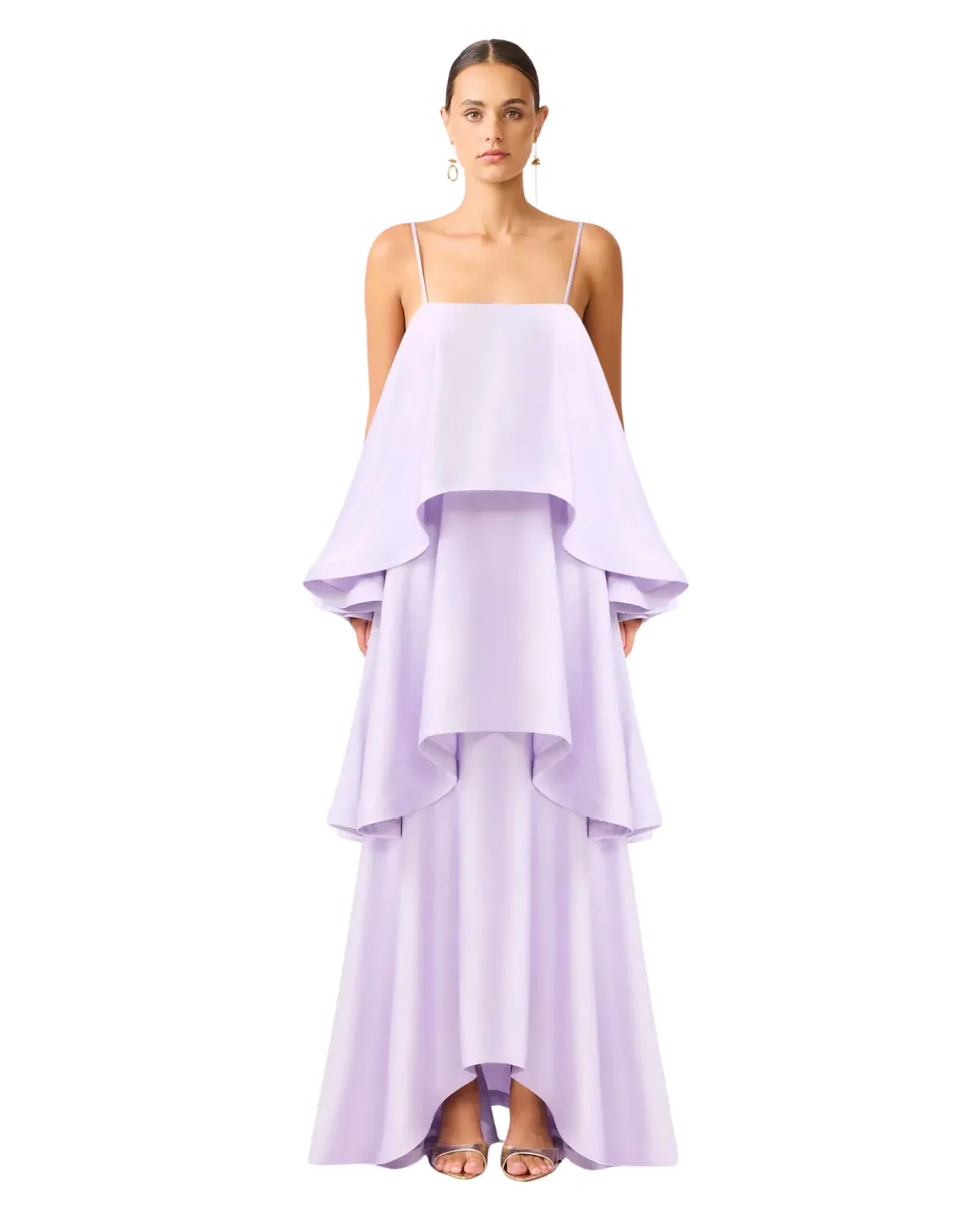 Elliatt Tilly Tiered Maxi Dress Purple Size S - Image 2