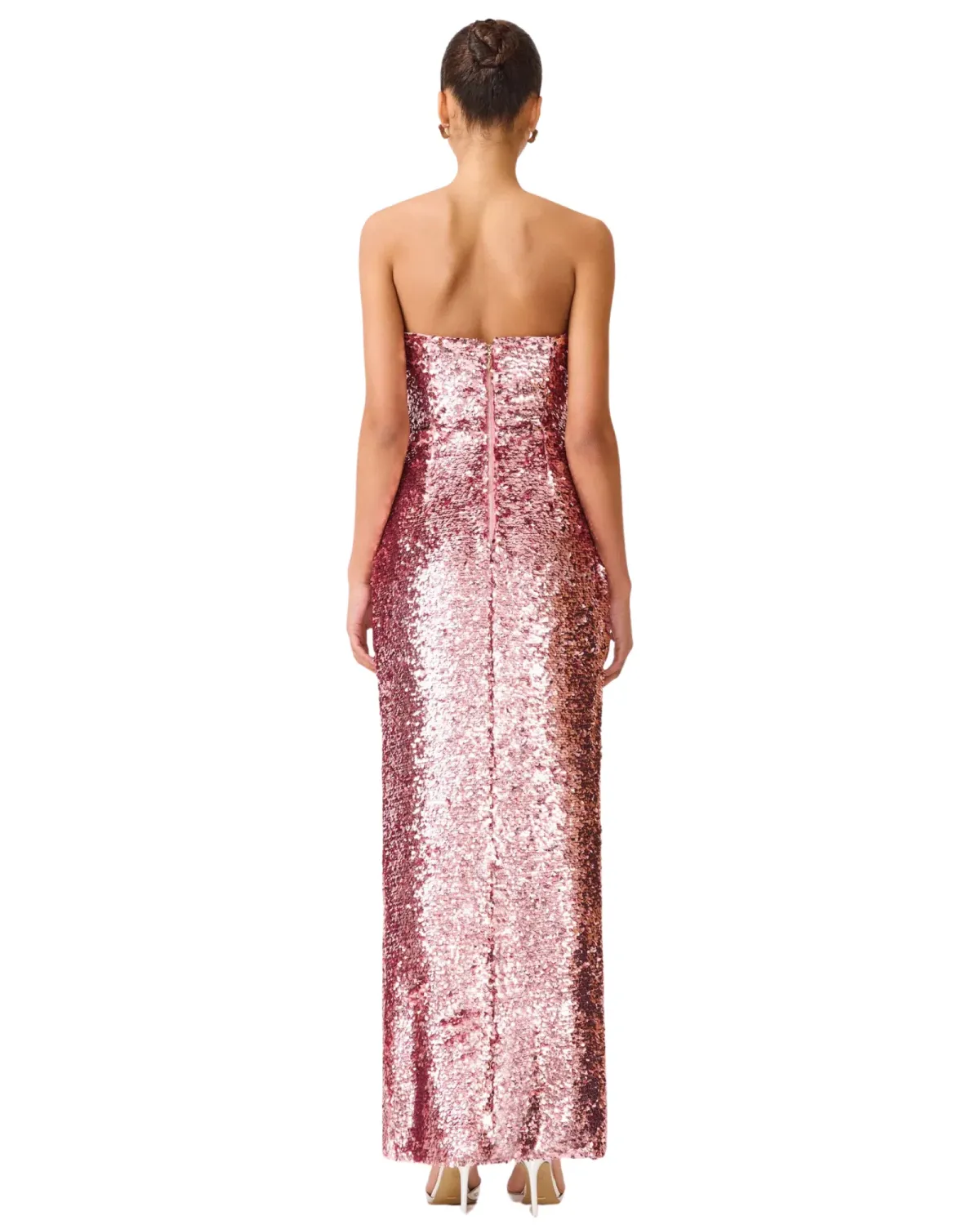 Elliatt Alissa Sequin Strapless Gown Pink Size M - Image 2
