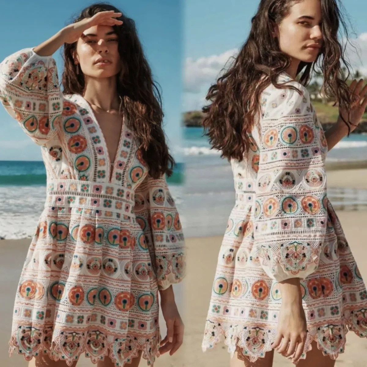 Zimmermann Brighton Plunge Mini Dress Size 0 / 8 AU - Image 4