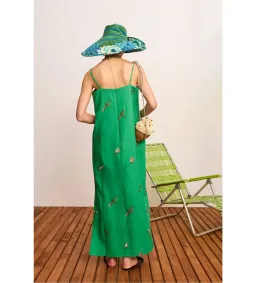 Alemais Wanda Embroidered Midi Dress Green Size 8 for rent on The Volte - image 3