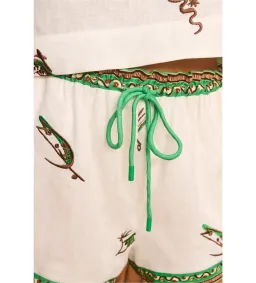 Alemais Wanda Embroidered Shirt and Short Set White Size 8 for rent on The Volte - image 4