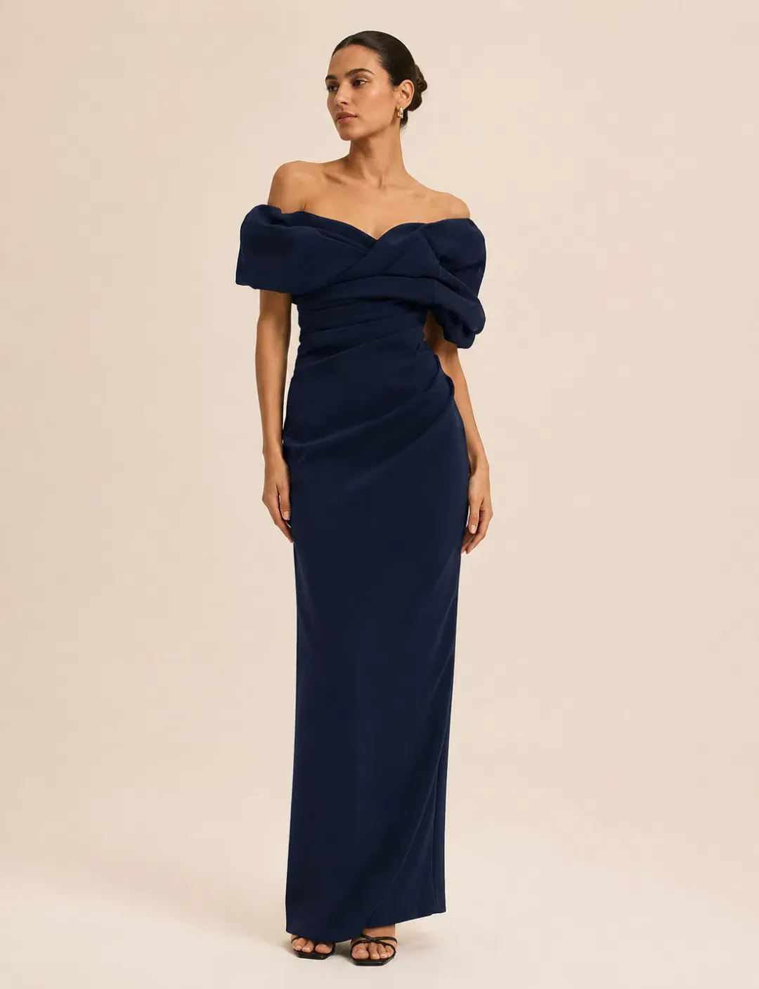 Rachel Gilbert Gia Gown in Navy Size AU10 for rent on The Volte - main image