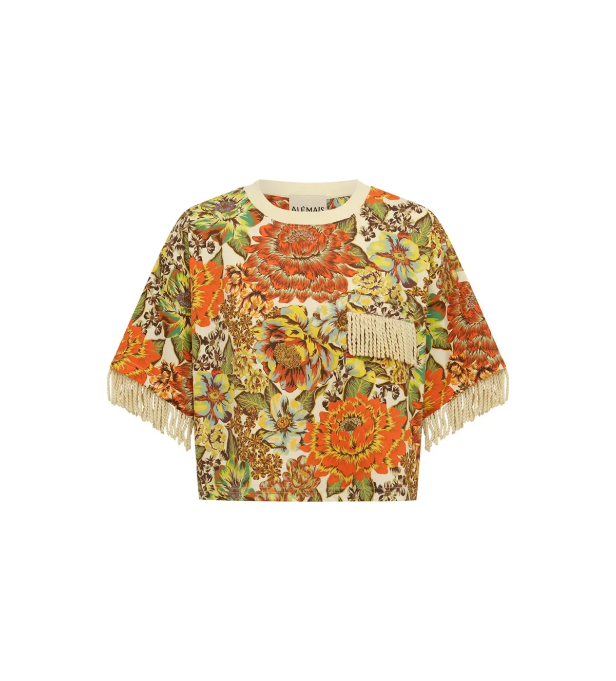 Alemais Lana Cropped Tee and Mini Skirt Set Multi Print Size 6 - Image 4