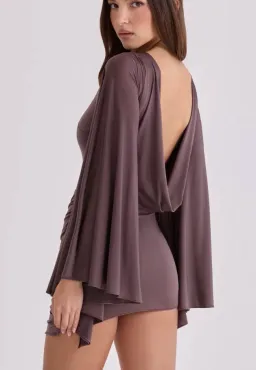 House of CB Lavine Playsuit Espresso XS for rent on The Volte - image 3