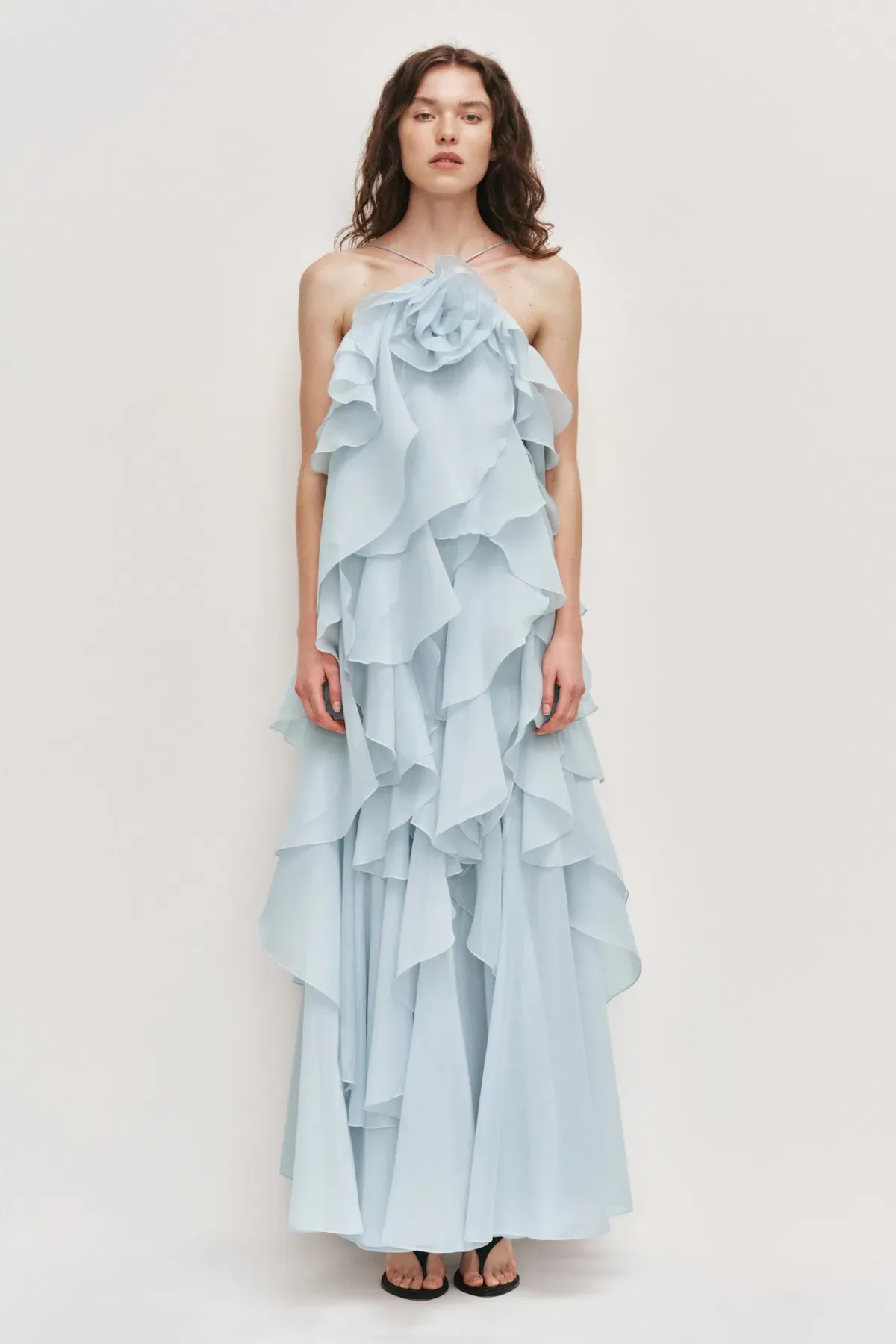 AJE PANDOREA LAYERED MAXI DRESS BLUE / SIZE 10 - Image 1