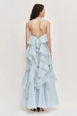 AJE PANDOREA LAYERED MAXI DRESS BLUE / SIZE 10 for rent on The Volte - image 2