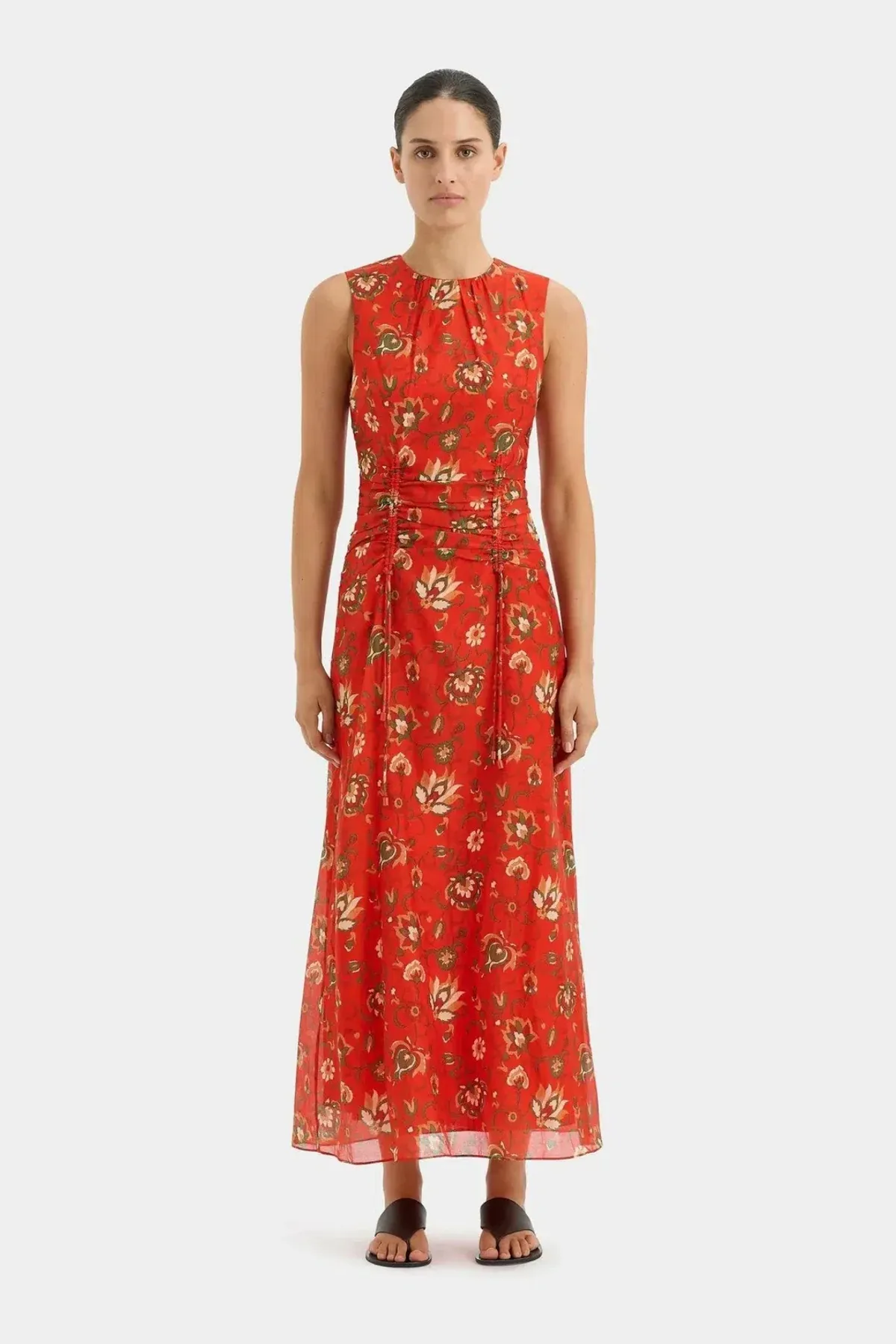 Sir the Label Reyes Ruched Midi Dress for rent on The Volte - main image