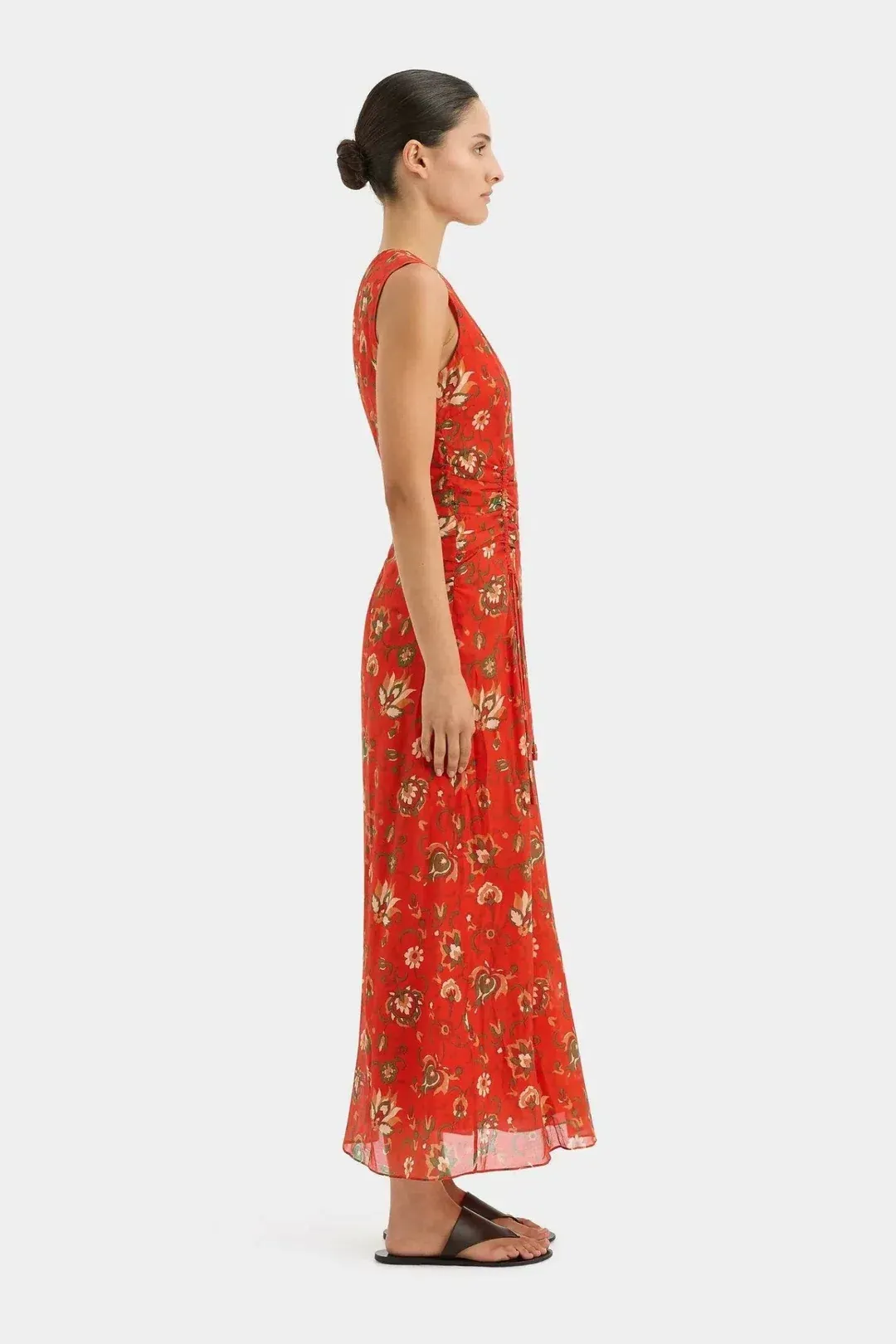 Sir the Label Reyes Ruched Midi Dress for rent on The Volte - main image