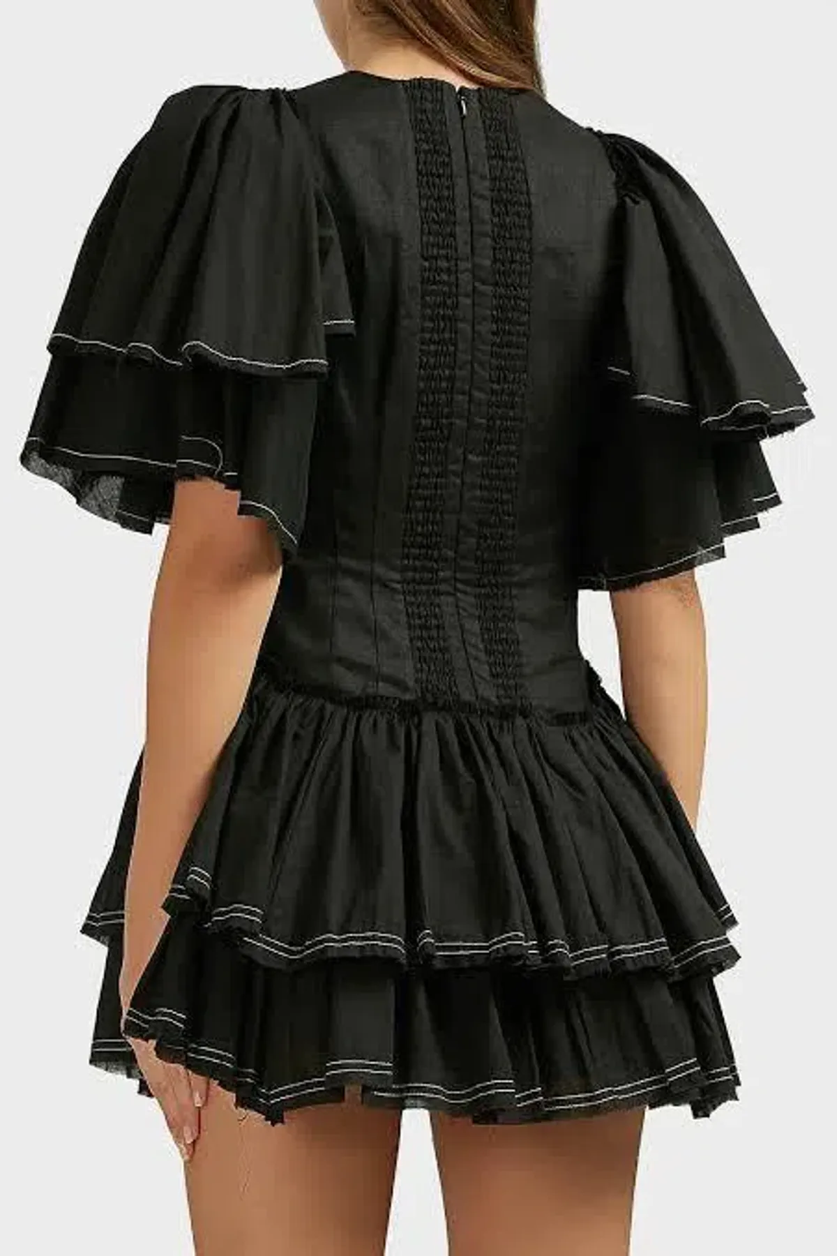 Aje Bennett Mini Dress Black Size 6 - Image 3