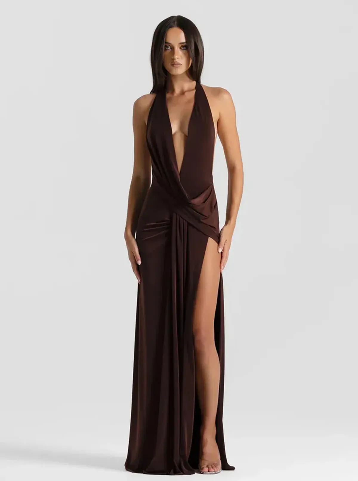 NATALIE ROLT WINONA GOWN ESPRESSO SIZE 8 (1) - Image 2