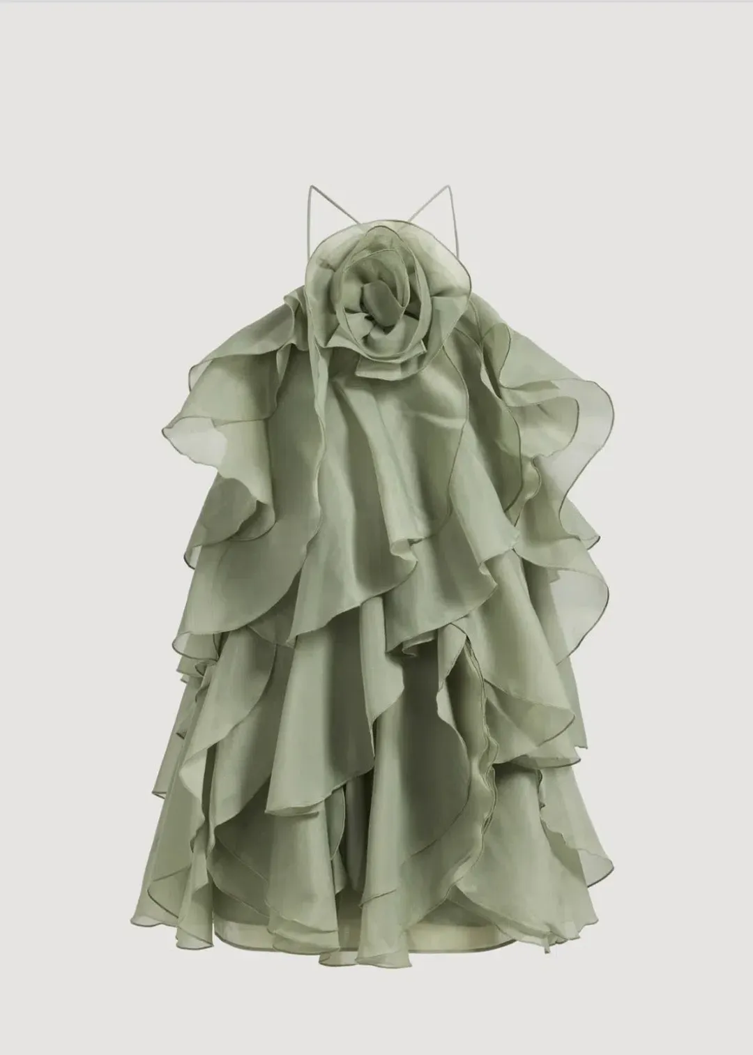 AJE- Pandorea Layered Mini Dress- Moss- Size 10 for rent on The Volte - main image
