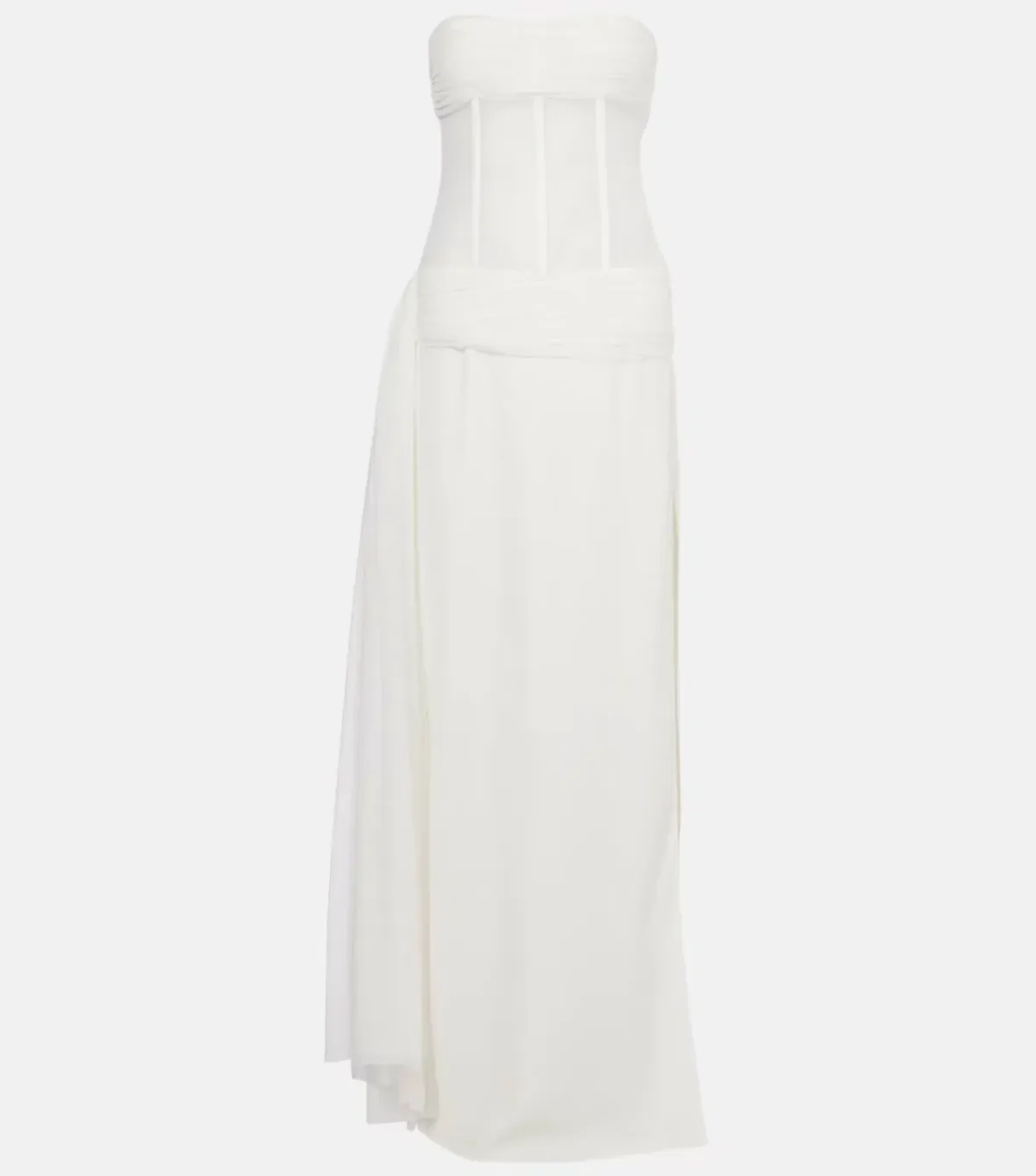 Christopher Esber White Veiled Corset Dress - Size 6 AU - Image 5