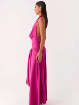 Rowan Ray Cowl Maxi Dress - Fuchsia - peppermayo for rent on The Volte - image 3