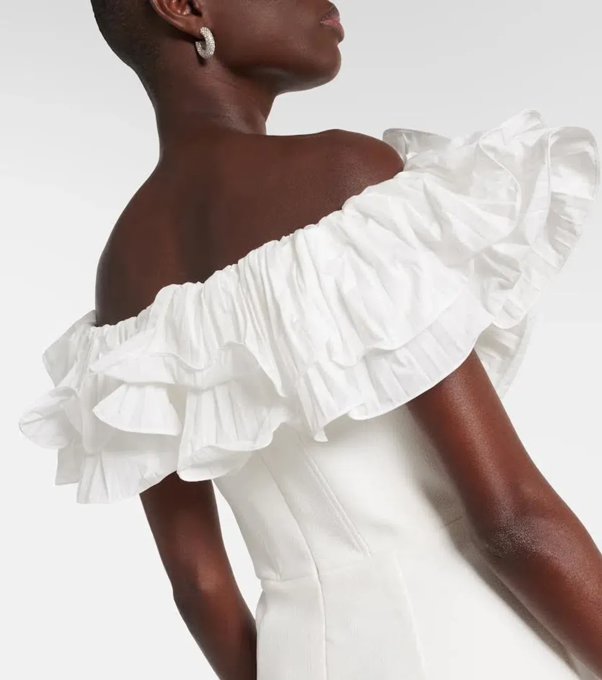 🤍 Rebecca Vallance Tessa Ruffled Mini Dress – Ivory White – Size 10 (AU) 🤍 RACES!!! - Image 4