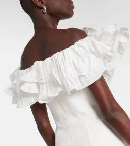 π€ Rebecca Vallance Tessa Ruffled Mini Dress β Ivory White β Size 10 (AU) π€ RACES!!! for rent on The Volte - image 4
